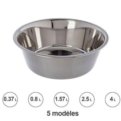 Gamelle inox pour chien et chat 5 tailles différentes IDEALDOG