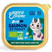 Pate bio au saumon et poulet pour chats EDGARD COOPER 85g (15.17/kg)