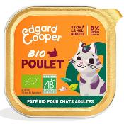 Pate bio au poulet pour chats EDGARD COOPER 85g (15.17/kg)