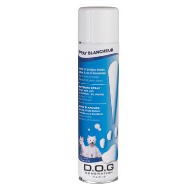 Spray blancheur pour chien au poils blancs 400ml DOG Génération (32.25€/L)