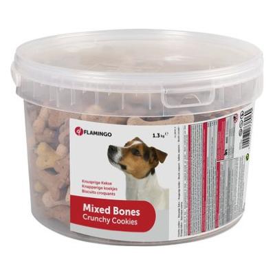 Biscuits os mélangés pour chien seau de 1.3 kg (prix au kg : 8.45€)