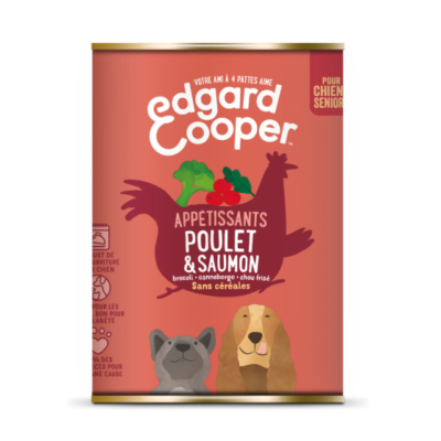 Patée chien senior poulet saumon EDGARD COOPER 400g (8.97€/KG)