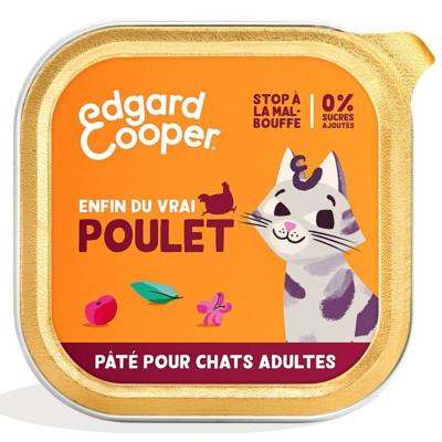 Patée pour chats au poulet EDGARD COOPER 85g (12.82€/kg)