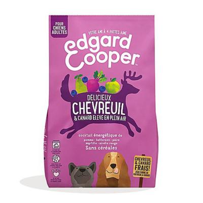 Croquettes chien adulte chevreuil canard 2.5kg EDGARD COOPER (9.58€/kg)