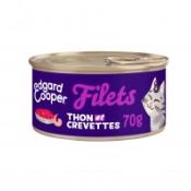Filet de thon et crevettes pour chats EDGARD COOPER 70g (27.00/kg)
