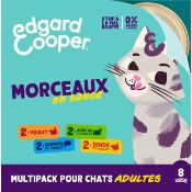 Multipack morceaux en sauce pour chat EDGARG COOPER 8x85g